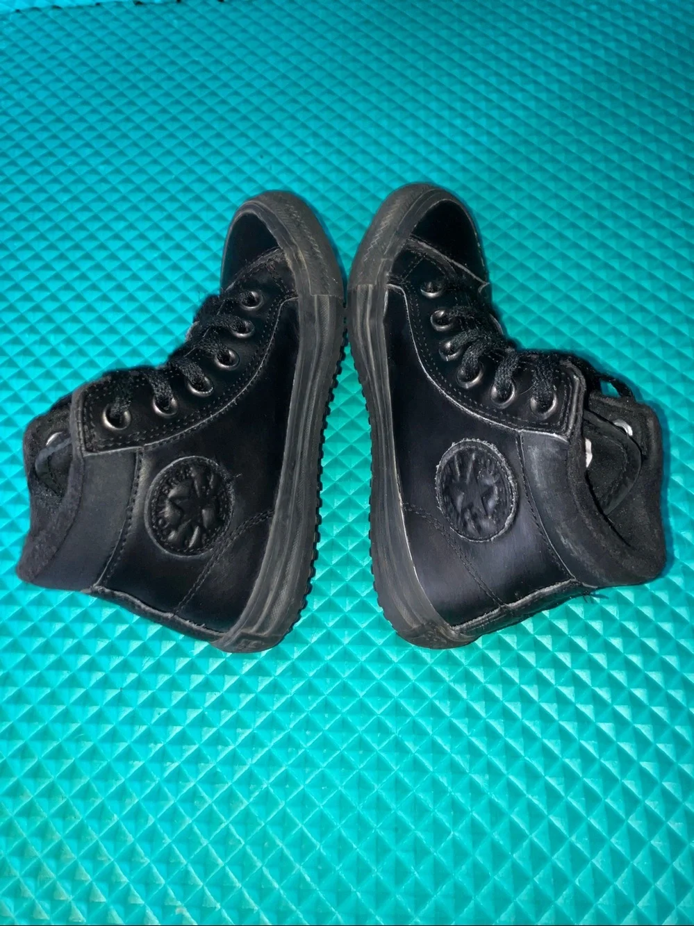 CONVERSE Boys Chuck Taylor All Star PC Boot Leather High 'Triple Black | 1